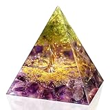 Amethyst, Pyramidenkristall, Orgonit-Pyramide, Reiki-Pyramide, Amethyst für Meditation, Chakra-Heilung, Yoga, spirituelle Geschenke, 5 cm (Lila)