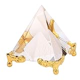 VOSAREA 1stück Kristallpyramide Mit Goldener Basis Feng Shui Deko Für Positives Chi Energiereiche Meditation Und Home Art Für Büro Und Zuhause