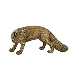 GILDE Figur Fabian - Fuchs aus Kunstharz - bronzefarben - Breite 49cm - Deko - Skulptur - Tierfigur - Wohnaccessoire - Geschenkidee - Sammlerstück