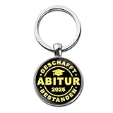 MEJOSER Abitur 2025 Geschenke Schlüsselanhänger inkl. Box Abi 2025 Geschenk zum Abschluss Prüfung Bestanden Glücksbringer Geschenke Graduation Schulabschluss