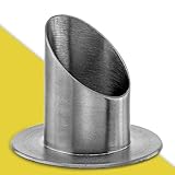 WikaKerzen Kerzenleuchter für Kerzen - Kerzenständer in Silber & Gold gebürstetem Messing Metall - Kerzenhalter für Kommunionkerze (Silber, Ø 4 cm)