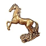 HOLIDYOYO Mini Brass Horse Statue Pferd Wolken Feng Shui Figur Für Erfolg Und Wohlstand Chinesisches Tierkreiszeichen Dekoration Für Zuhause Und Büro