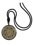 PiercingJak Siegel der 7 Erzengel Halskette für Herren Damen Schwarz Obsidian Natürliche Kristalle Steine Kette mit Talisman Medaille Anhänger Heilsteine Solomon Schmuck Schutz Amulett