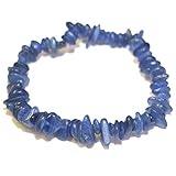 Splitter-Armbänder auf elastischen Zugband | Edelstein-Armband für Damen und Herren | Heilstein und Stretch-Armband (Kyanit/Disthen)