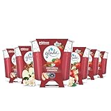 Glade Duft-Kerze im Glas, Cosy Apple & Cinnamon, bis zu 27 Stunden Brenndauer, 6er Pack (6 x 112g)