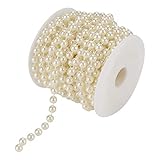 Watris Veiyi Perlenkette Deko, 10m 8mm Perlengirlande, Hochzeit Perlenschnur, Dekorative Perlenband Für Diy Kreative Handwerk