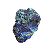 Erliway 1 Stück Azurit Rohstein, natürlicher Roh Azurit Malachit Kristall, 1,2-1,57 'Roh Azurit Malachit Mineral Probe Kombination Stein für Home Office Dekor Display & Spirituelle Verwendung