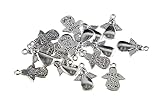30 Charms Engel Made for an Angel 17x12mm Farbe antiksilber Anhänger Metall (antiksilber #S026)
