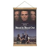 YBEL Filmposter 'Blood in Blood Out', Stoffbild, Kunst, Holzrahmen, zum Aufhängen, für Raumdekoration, Ölleinwand, Geschenk