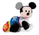 Clementoni Disney Baby Mickey Krabbel mit Mir - Kuscheliges Lernspielzeug für Babys & Kleinkinder, Plüschtier Motorik, Förderung der Entwicklung, 59098