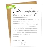 WenmthG - Definition Neuanfang Karte A6 (inkl. Briefumschlag) - new Beginnings - karte abschied - neuer Job Geschenk - Geschenke für Kollegen, Mitarbeiter, Frauen, Männer