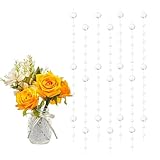 GEFIRE 18 Deko, Schwimmende Kerzen, Perlenschnur, Goldene Hochzeit Deko, Haarschmuck Hochzeit, Schwimmkerze, Kerze Silber, Geeignet Für Vasenfüller, Hochzeiten, Tischdekorationen (Transparent)