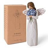NANAOUS Vergiss Mein Nicht Schutzengel Figuren, Beileidsgeschenke für den Verlust Eines Geliebten Menschen, Fehlgeburt, Geschenke für Mütter, Handbemalte Statue für Heimdekoration Ornament