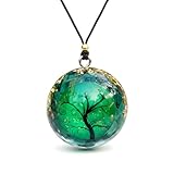 EternalOrgone Handgefertigter Orgon-Anhänger, Malachit, Chakra, Edelstein, Reiki-Heilkristalle, Chakra, Orgonit, Anhänger, Halskette für Glück, Yoga, Meditationsschmuck
