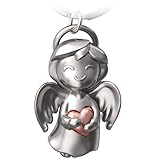 FABACH Schutzengel Schlüsselanhänger Shiny mit Herz - Engel Glücksbringer Schlüsselanhänger Liebe - Geschenk Schutzengel Glücksbringer - Engel mit Herz als Geschenkidee für Freundin