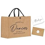 FBCCZEY Tanztasche mit Dankeskarte, Tanzgeschenke, lustige Tänzerin, Geschenke für Tanzlehrer, Geschenke für Frauen und Männer, Dankeschön, Wertschätzungsgeschenke, Weihnachten, Geburtstag,