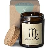 Jungfrau Sternzeichen Duftkerze im Glas mit Spruch - handgemacht - nachhaltiges persönliches Geschenk, liebevolle Geschenkidee zum Geburtstag - Kerze mit Tierkreiszeichen, zodiac virgo