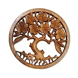 Oriental Galerie Lebensbaum Wandbild Wanddeko Mandala Zeichen Wandrelief Symbol Mythologie Deko Holz 20 cm
