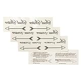1 x Soul Sister Doppel Tattoo mit Pfeil in schwarz - Temporary Haut Tattoo (1)