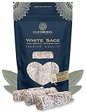 ELEVAVIDA Weißer Salbei zum Räuchern aus Kalifornien, getrocknet (Salvia Apiana), 3 Stück Räucherbündel - White Sage Smudge Sticks, Räucherwerk zur energetischen Reinigung