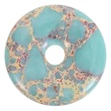 35mm Kaiserlicher Jaspis AnhäNger Retro Diy Buddha Kette Schmuck ZubehöR FüR Dekoration Und Geschenk, Donut Form, Mehrfarbig