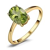 JewelryPalace Echt Edelstein Granat Citrin Peridot Blautopas Amethyst Ringe Gold, Verlobungsring Promise Solitär Ring Silber 925 Damen, Silberringe Damenring Antragsring Ringe, Damen Schmuck 57