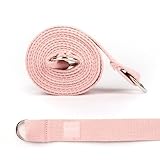 Myga 2-in-1 Yoga Gurt zum Dehnen und Verbessern der Flexibilität | Verstellbare Yoga Sling zum Tragen der Yogamatte | Yoga Belt zur Unterstützung und Dehnung in den Yoga-Haltungen | 180 cm | Rosa