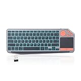 KOOCHUWAH Bluetooth /2.4G Kabellose TV-Tastatur mit Touchpad,Wiederaufladbare Batterie Beleuchtet Tastatur mit 7 LED Hintergrundbeleuchtung für Smart TV/Laptop/IOS/PC/Android/Windows