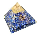 Harmoniekraft Orgonit Pyramide XL groß grüner Aventurin, Lapis Lazuli, Amethyst, Selenite, roter Jasper, schwarzer Turmalin, 90-95mm Agate 390-415gm Natürliche Edelsteine
