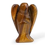 XIANNVXI 38mm Tigerauge Kristalle Engel Figur Heilung Kristalle Edelsteine Poliert Steine Statue Reiki Schutzengel Angel Geschenke