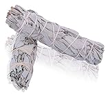 Native Spirit | 2er Set Weißer Salbei Smudge Sticks | 8–10 cm handgefertigte Räucherbündel aus sonnengetrockneten Blättern | fair gehandelt aus Kalifornien | Energetische Reinigung & Belebung