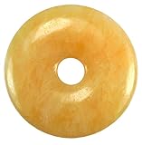 Lebensquelle Plus Orangencalcit Edelstein Donut | Ø 40 mm Anhänger