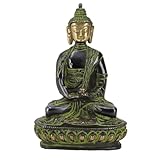GURU SHOP Buddha Statue aus Messing Dhyana Mudra 14 cm - Modell 8