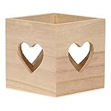 knutselen-met-hout - Waxinelichthouder Hart (1 TOYS)