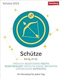 Schütze Sternzeichenkalender 2025 - Tagesabreißkalender - Ihr Horoskop für jeden Tag: Tischkalender 2025 mit täglichem Horoskop. Kleiner Kalender mit ... die Sterne (Sternzeichenkalender Harenberg)