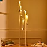 VINCIGANT 5-Arm Kerzenhalter für Hochzeitstisch,100cm Hohe Kerze mit Acryl Lampenschirm für Geburtstagsparty Home Dekoration Halloween Weihnachtstag Fit LED Taper Kerzen