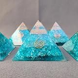 Harmoniekraft Orgonit Pyramide XL groß 90-95mm nach Wilhelm Reich 390-415gm Natürliche Edelsteine Aquamarine