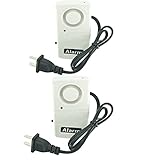 Alarm bei Stromausfall Stromalarmausfall für Gefrierschrank Kühlschrank 220v Stromausfall automatische Warnung mit EU-Stecker(2 Stück)