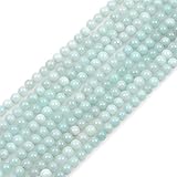 Sweet & Happy Girl's store 4mm Runde Amazonite Edelstein Perlen Strang 15 Zoll Schmuckherstellung Perlen