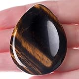 XIANNVXI Tigerauge Kristalle Sorgensteine Handschmeichler Edelsteine Heilsteine Kristalle Palm Stein Tropfenform