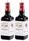 Britesta dekorative Kerzen: 2er-Set dekorative Wachskerzen in Whiskyflaschenform, Höhe 25 cm (Kerzen-Flasche, Geschenk Kerze, Mitbringsel)