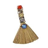 Kristall Hexen Altarbesen – Handgefertigter magischer Hexenbesen Sternzeichen Heilsteinen,ideal für Meditation, Heilung und Yoga (Wassermann (20. Jan – 18. Feb))