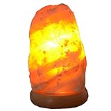 Calcit Lampe | Echte Orangencalcit Stein Leuchte | Edelstein Lampe Calcit orange | Rohstein beleuchtet | Heilstein Lampe