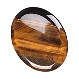 Tigerauge Healing Crystal Worry Stone 45mm – Ovaler Daumenstein & Polierter Naturstein gegen Stress & Angst – Handschmeichler für Meditation, Reiki, Yoga – Geschenk für Männer & Frauen