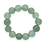 Lebensquelle Plus Mini Kugel Ring | 4mm | Hochwertiger Edelsteinring (Aventurin, grün, 55-57)