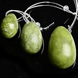 Natürliches Grünes Jade-Yoni-Ei-Set,3 Eier
