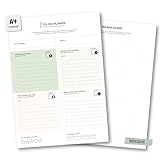zettelweise To do Listen Block A4 mit 60 Blatt | Der neue To do Planer für einfaches Priorisieren | Rückseite mit Brain Dump | Mehr Klarheit + Fokus | Aufgabenplaner Eisenhower Methode