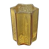 Unbekannt Glas Teelicht Stern ca 10 cm. Shabby chic Teelichtglas verspiegelt. In gelb - GOLD-39