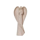 Deko Figur Schutzengel Erzengel Stehend Aus Leichtem Soar Holz, Höhe 23 cm Groß Dunkel Braun, Kunsthandwerk Aus Bali Engel Holzengel Betend