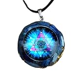 JINGERL Handgefertigter Orgonit-Orgon-Anhänger Kyanit Natürlicher Kristallstein EMF Schutzschmuck